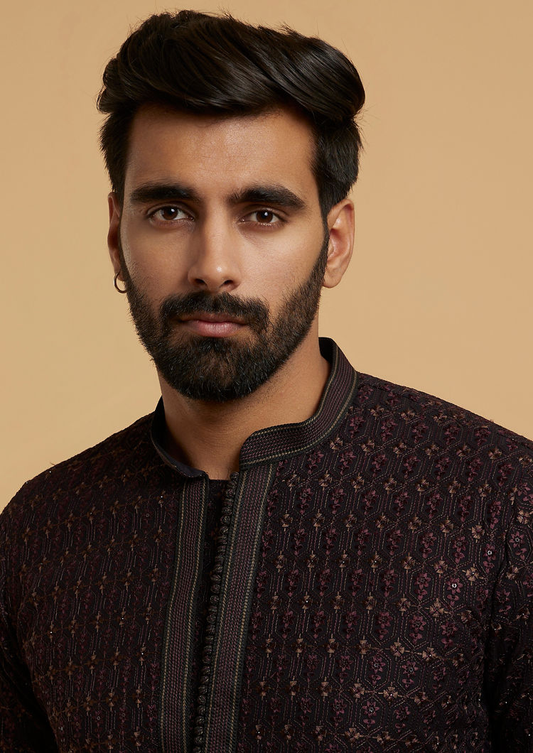 Twamev Men Midnight Elegance Kurta Pajama