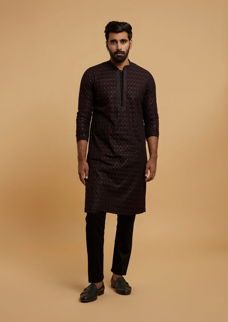 Twamev Men Midnight Elegance Kurta Pajama