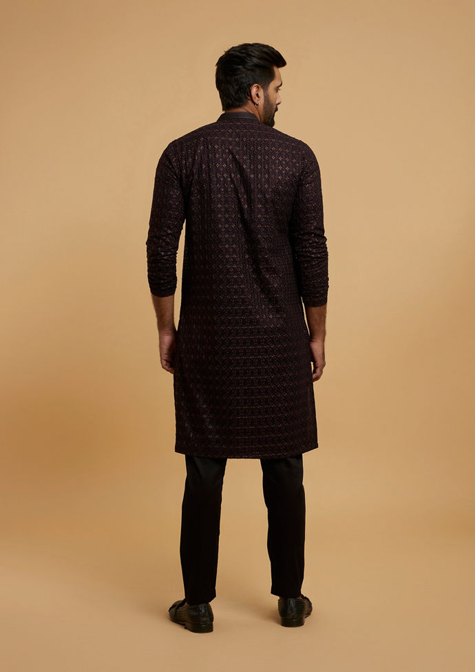 Twamev Men Midnight Elegance Kurta Pajama