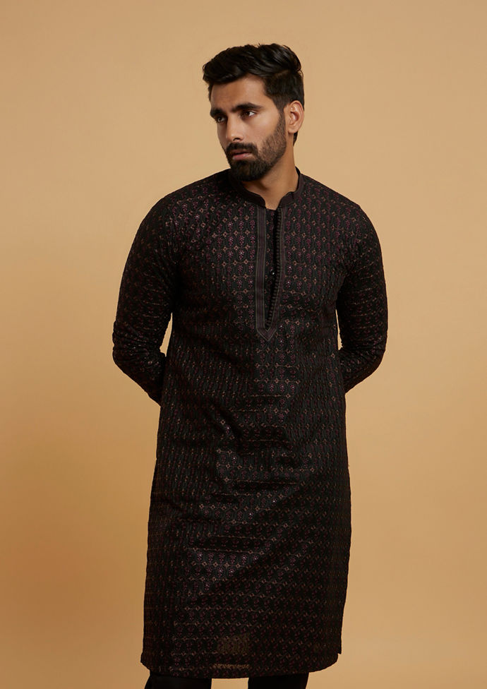 Twamev Men Emerald Splendour Kurta Pajama