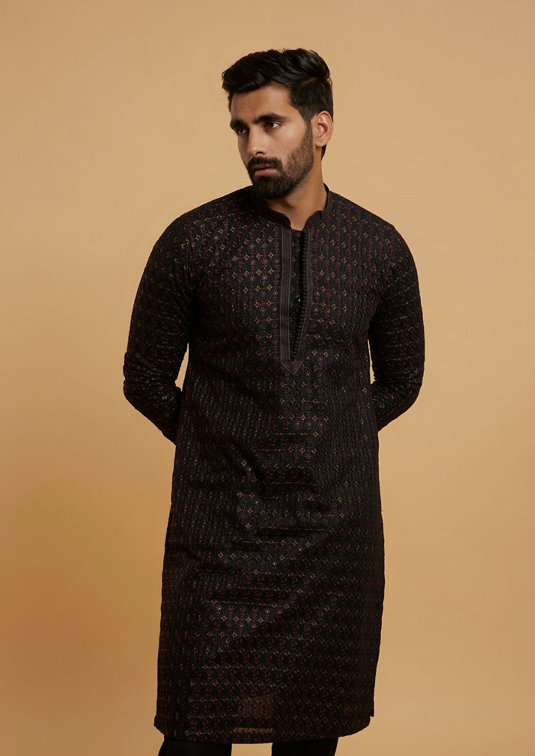 Twamev Men Emerald Splendour Kurta Pajama