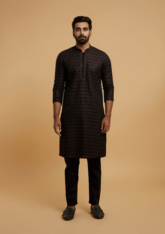 Twamev Men Emerald Splendour Kurta Pajama