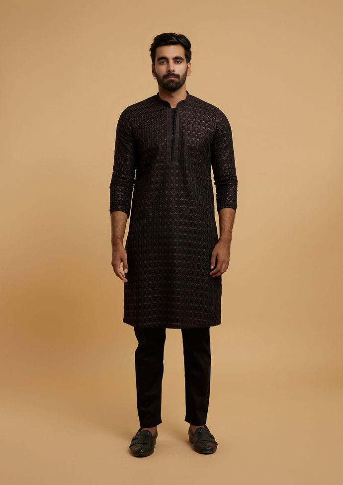 Twamev Men Emerald Splendour Kurta Pajama