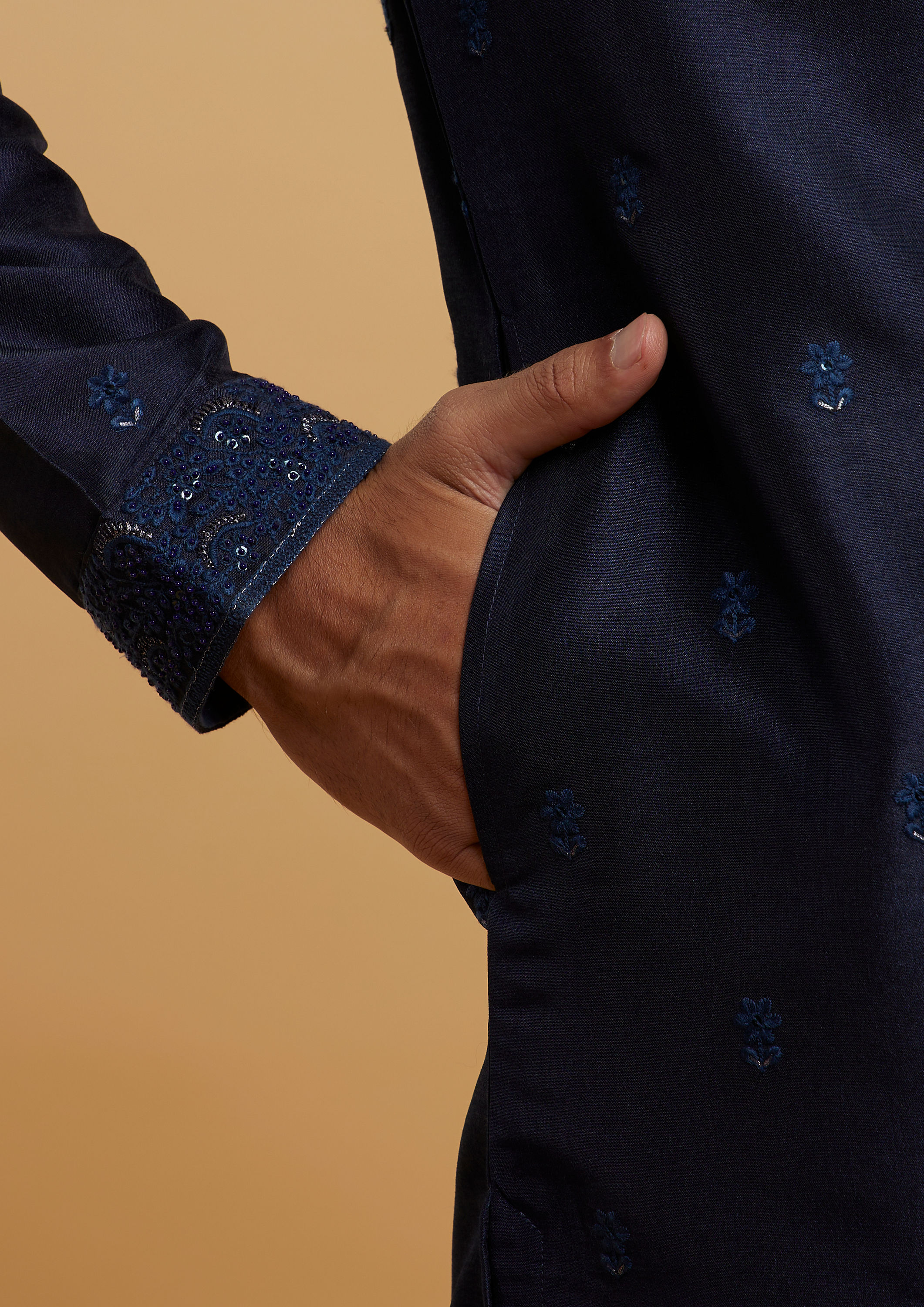 Twamev Men Twilight Blue Elegance Kurta Pajama