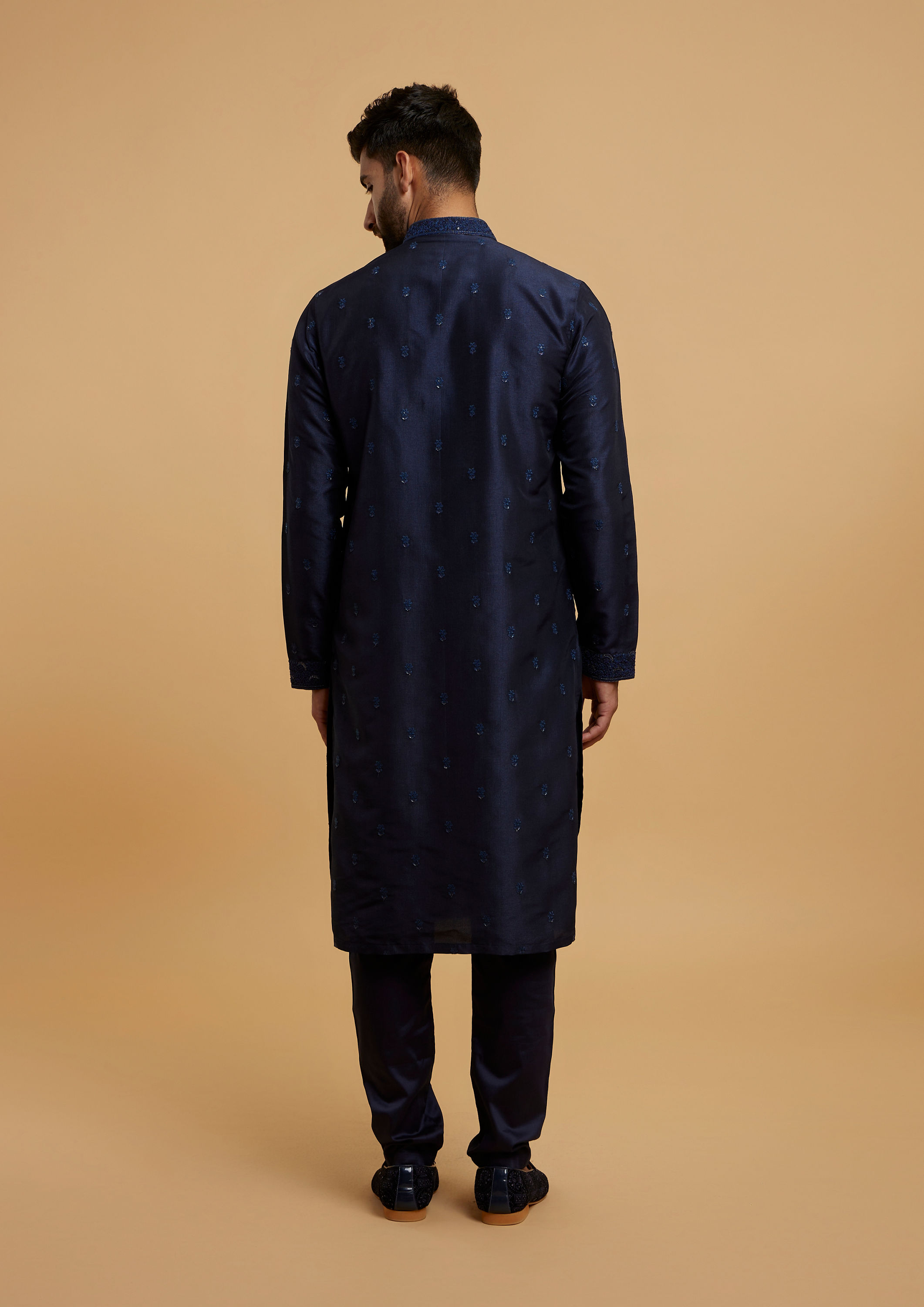 Twamev Men Twilight Blue Elegance Kurta Pajama
