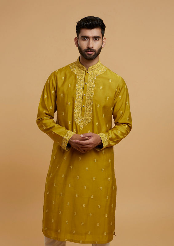 Twamev Men Emerald Elegance Kurta Pajama