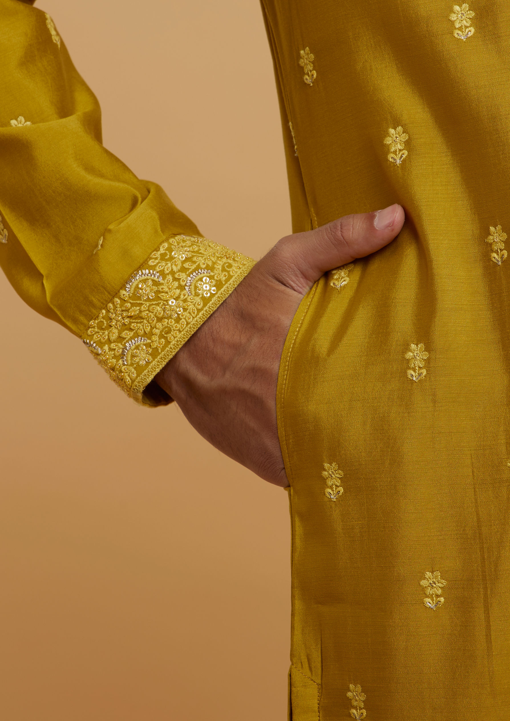 Twamev Men Emerald Elegance Kurta Pajama