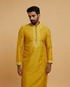 Mustard Georgette Embroidered Kurta Set
