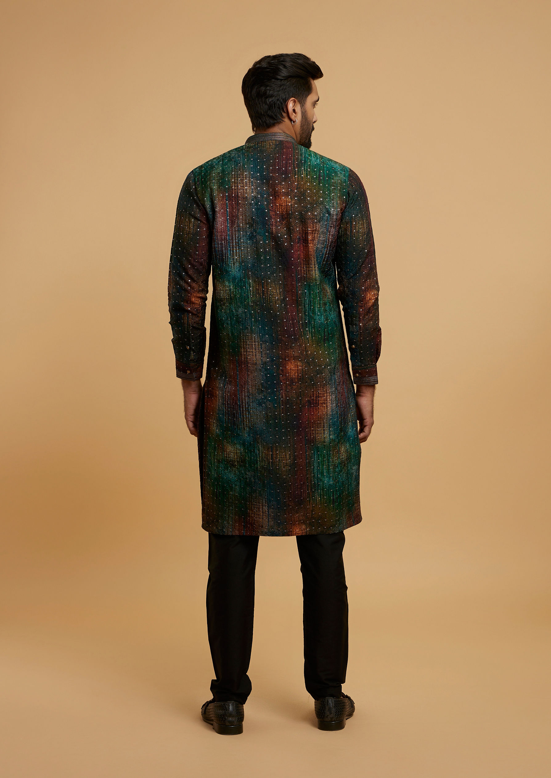 Twamev Men Teal Green Radiance Kurta Pajama