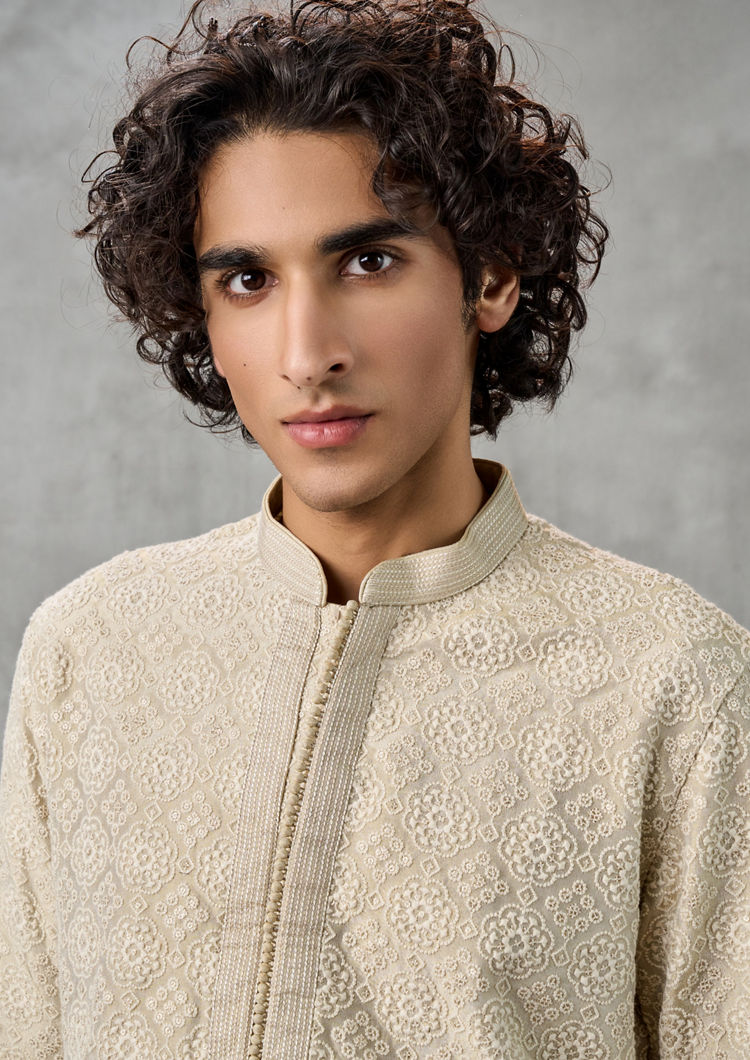 Twamev Men Regal Pista Green Kurta Pajama