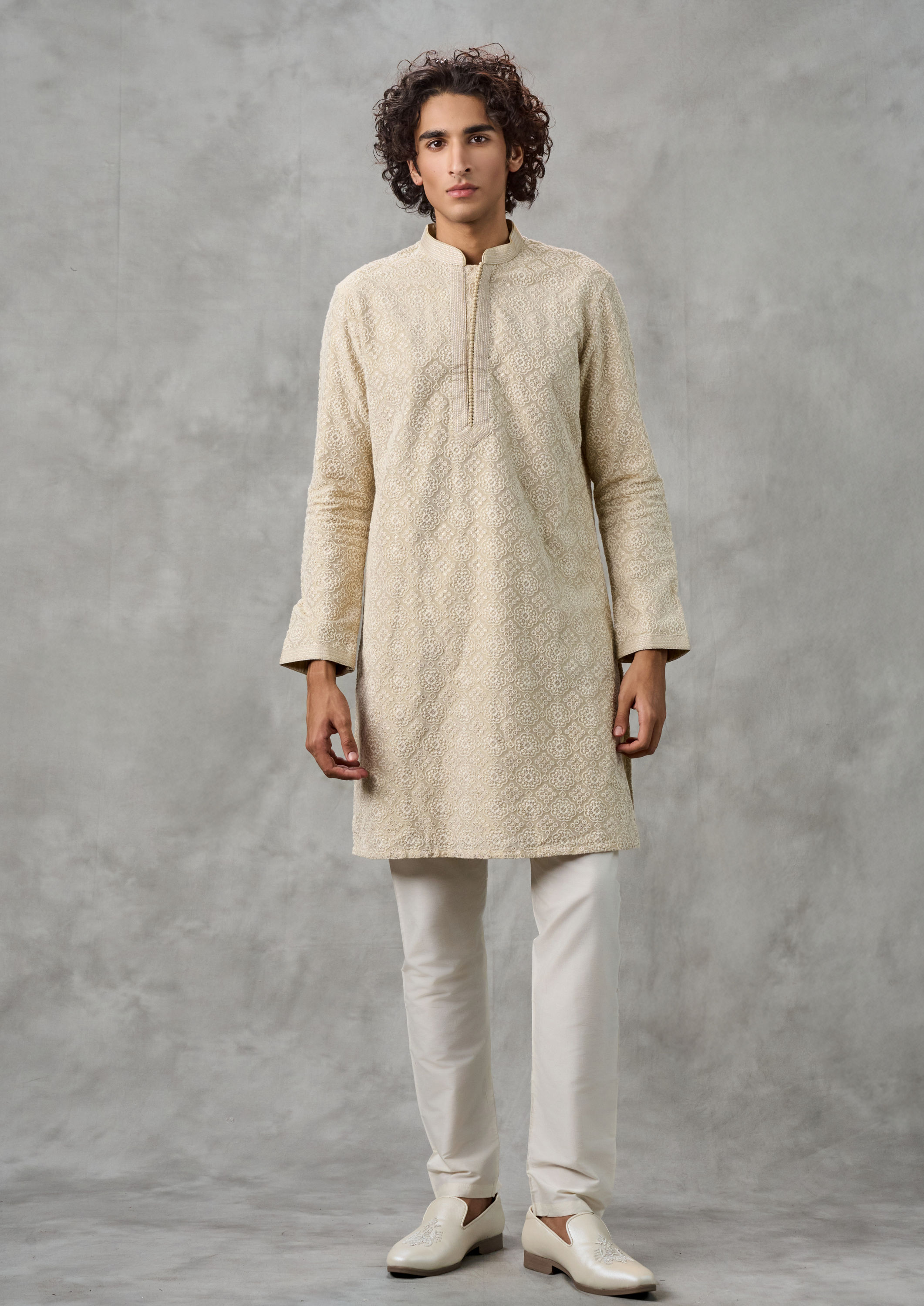 Twamev Men Regal Pista Green Kurta Pajama