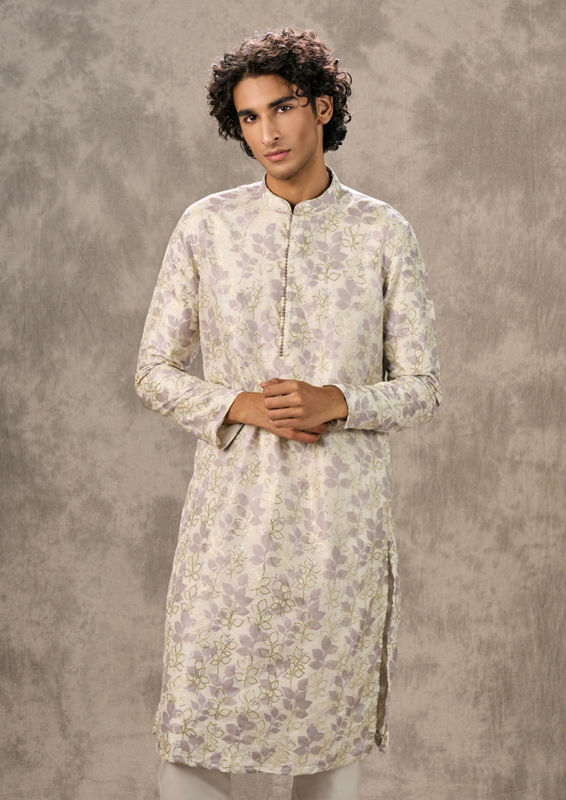 Twamev Men Regal Cream Kurta Pajama