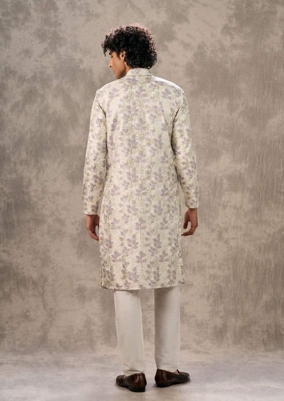 Twamev Men Regal Cream Kurta Pajama