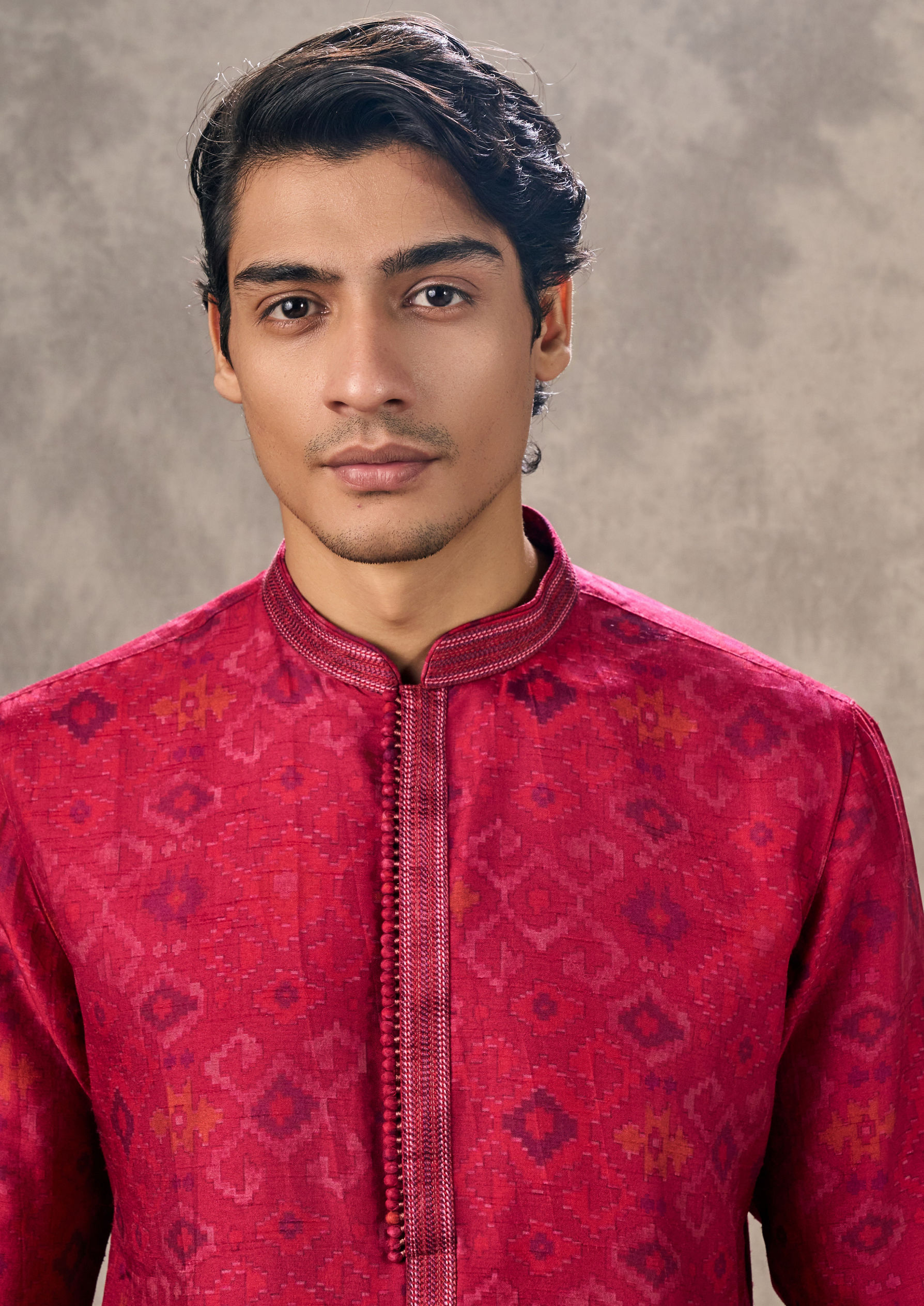 Twamev Men Rani Pink Kurta Pant Elegance