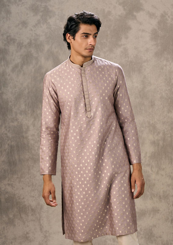 Twamev Men Lilac Elegance Kurta Pajama