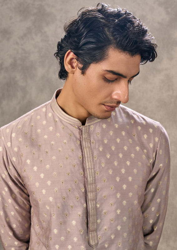 Twamev Men Lilac Elegance Kurta Pajama