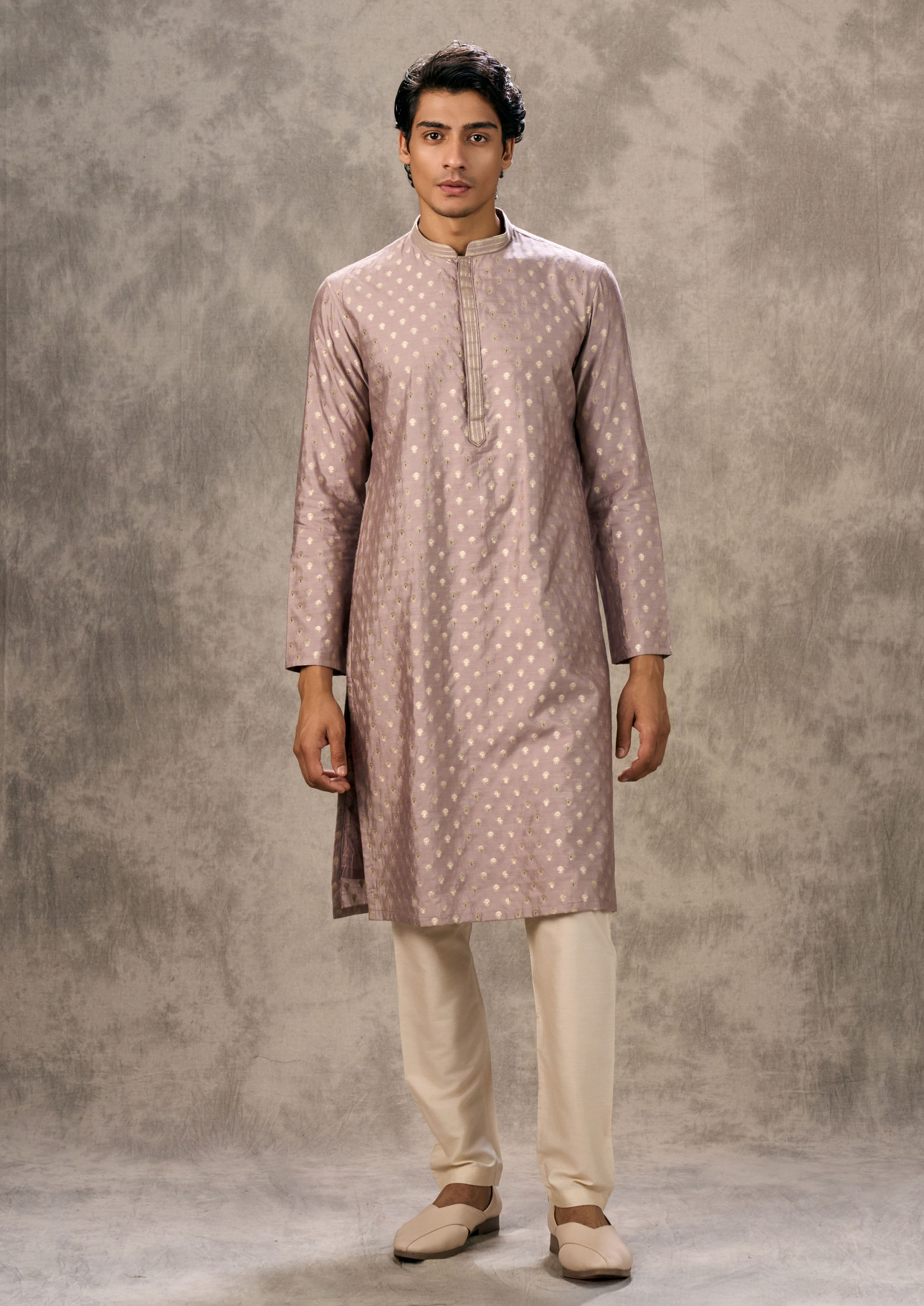 Twamev Men Lilac Elegance Kurta Pajama