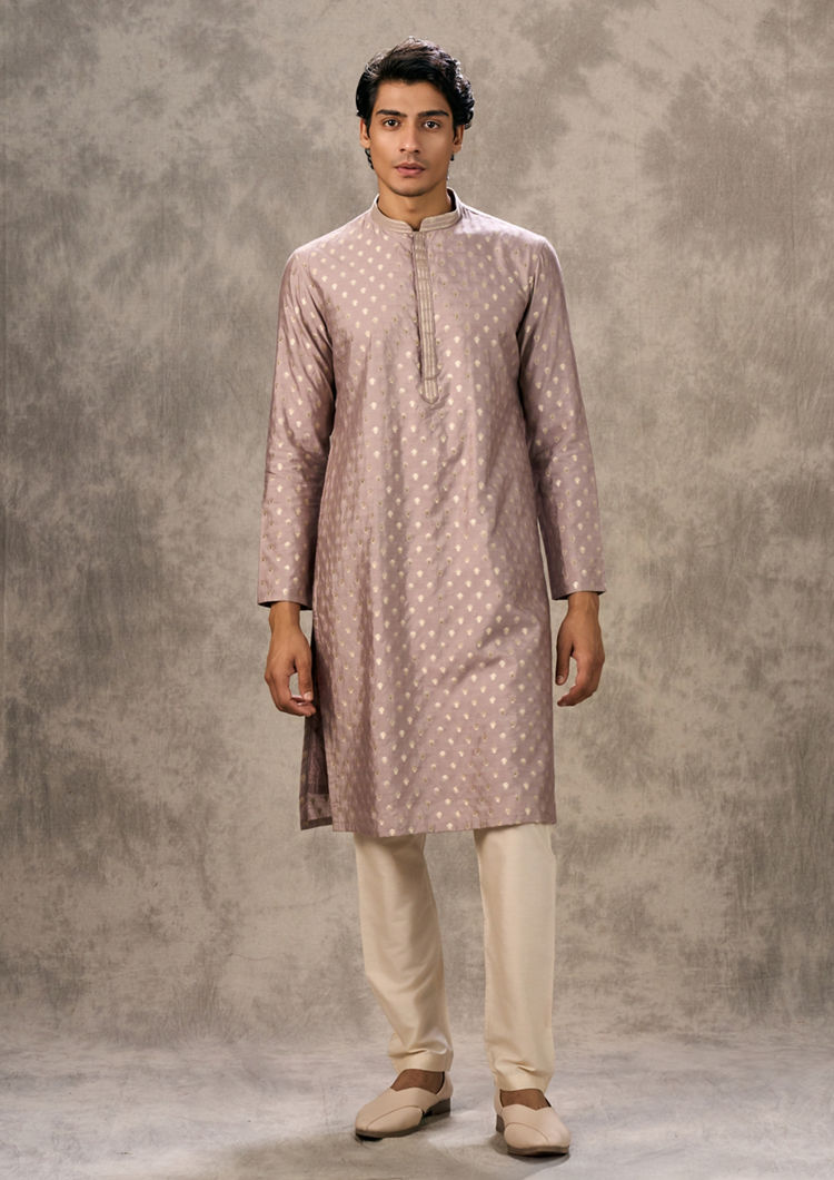 Twamev Men Lilac Elegance Kurta Pajama