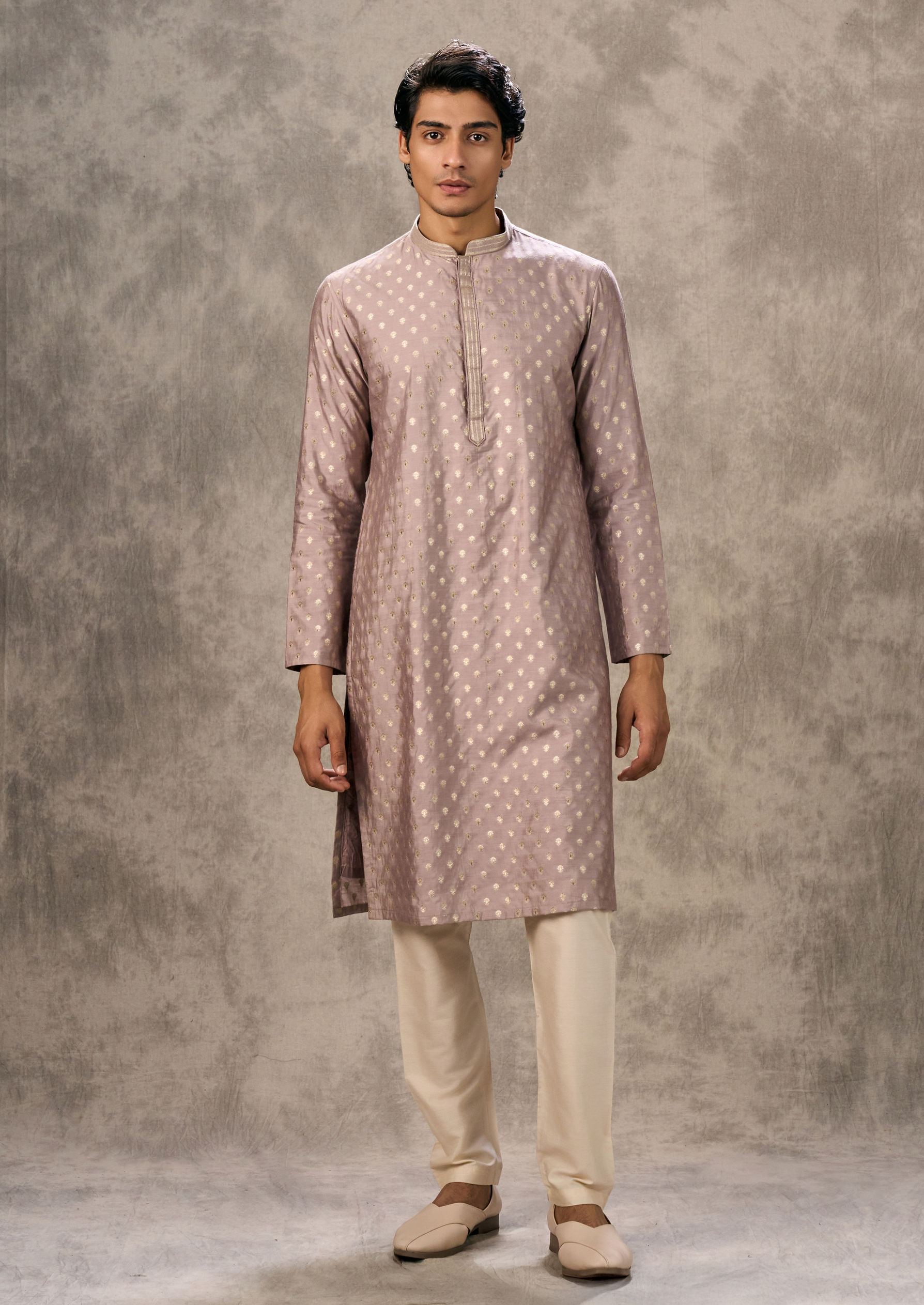 Twamev Men Lilac Elegance Kurta Pajama