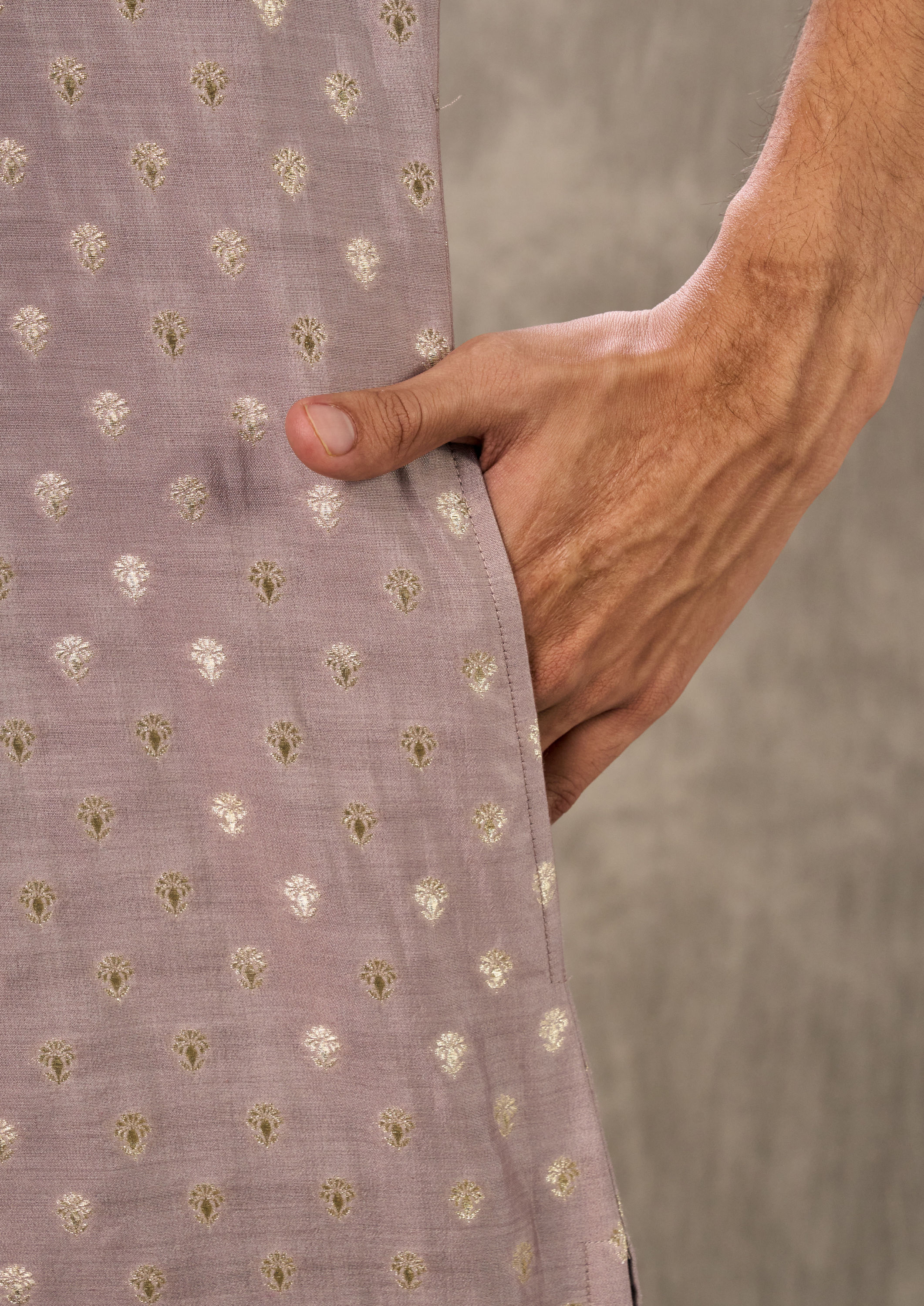 Twamev Men Lilac Elegance Kurta Pajama