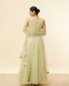 Mohey Women Pistachio Green Sequin and Stone Work Lehenga
