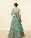 Mohey Women Sea Green Mirror Work Lehenga