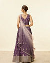Mohey Women Dark Purple Sequin Embroidered Lehenga