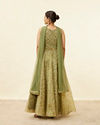 alt message - Mohey Women Tea Green Bel Embroidered Lehenga image number 4