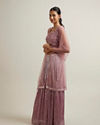 Mohey Women Elegant Purple Hand Embroidered Lehenga