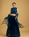 Blue Georgette Lively Lehenga