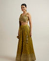 Mohey Women Mehandi Floral Jaal Patterned Sequinned Lehenga