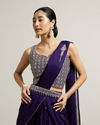 alt message - Mohey Women Festive Purple Georgette Lehenga image number 1