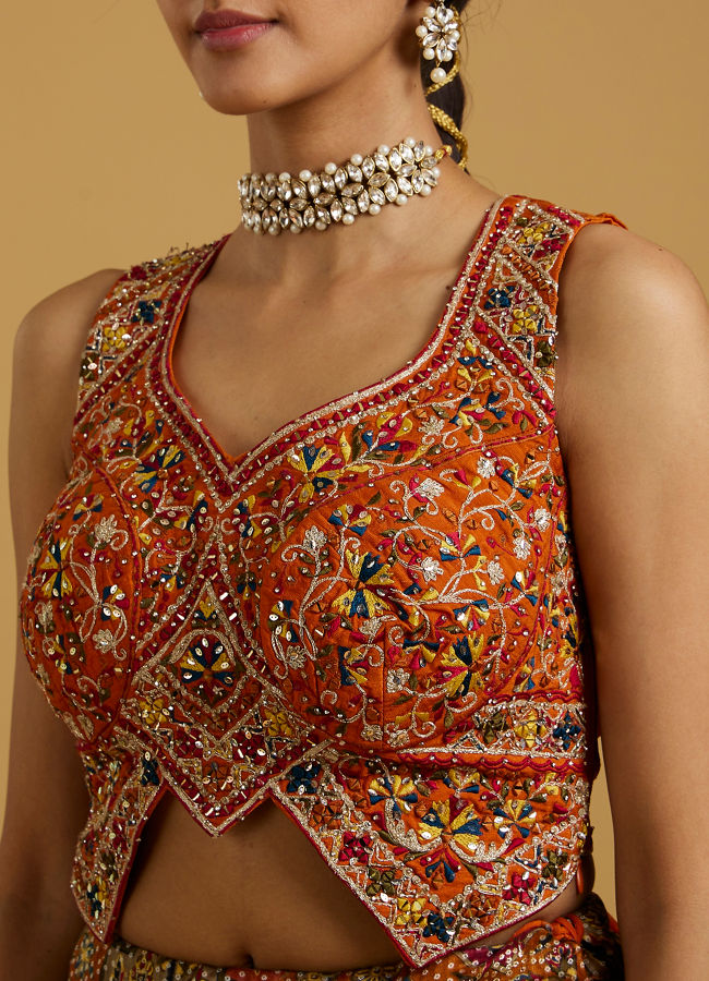 Mohey Women Mustard Elegance Art Silk Lehenga