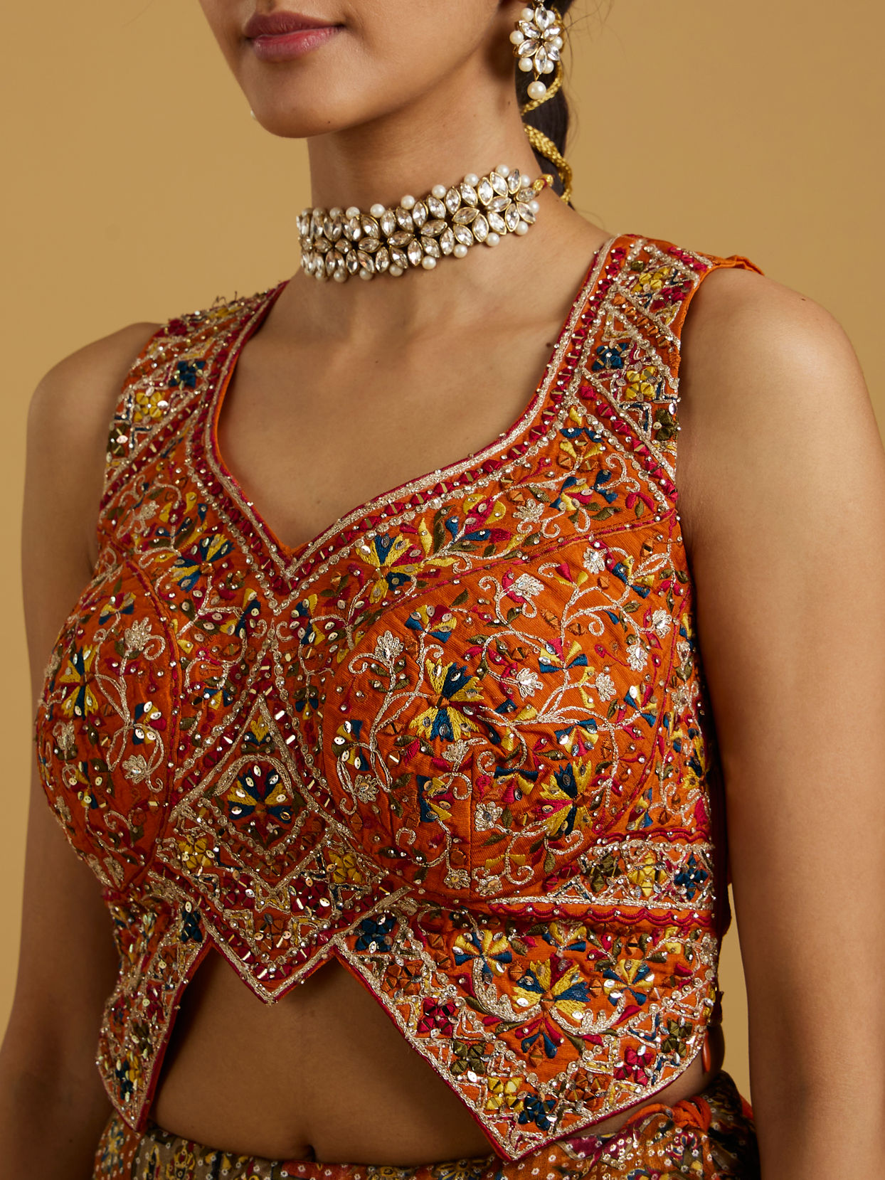 Mohey Women Mustard Elegance Art Silk Lehenga