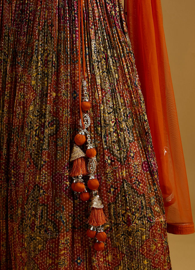 Mohey Women Mustard Elegance Art Silk Lehenga
