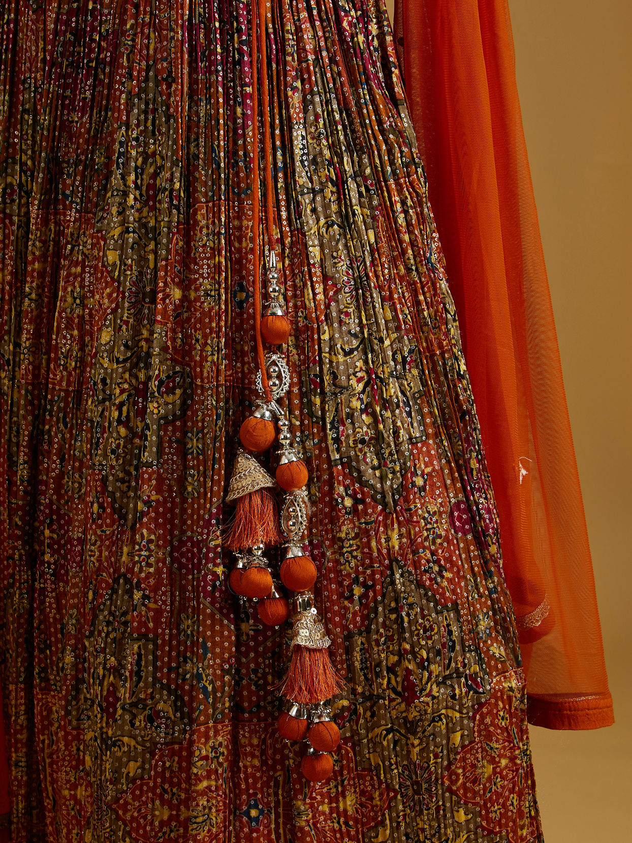 Mohey Women Mustard Elegance Art Silk Lehenga