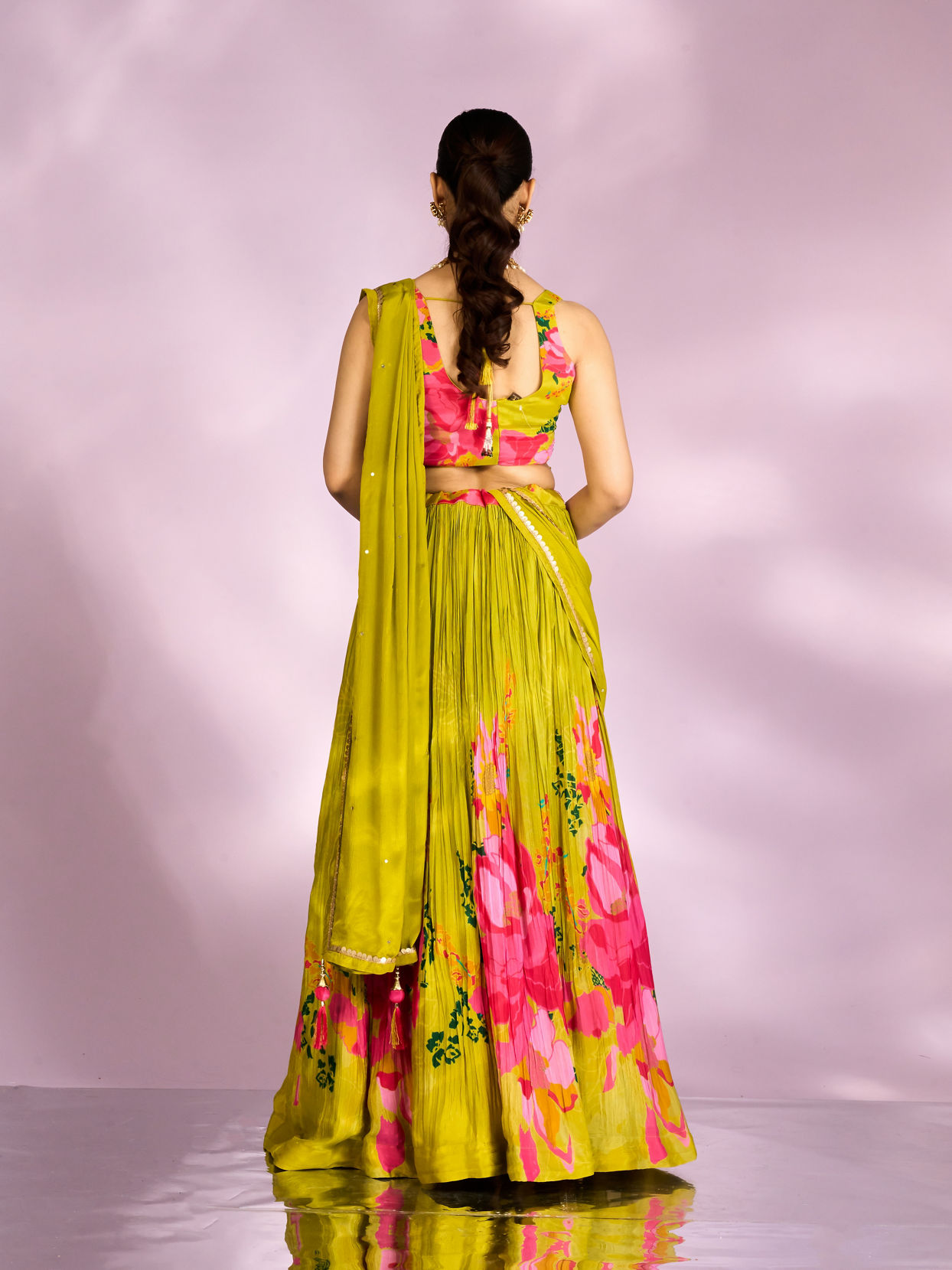 Mohey Women Gorgeous Lush Green Lehenga
