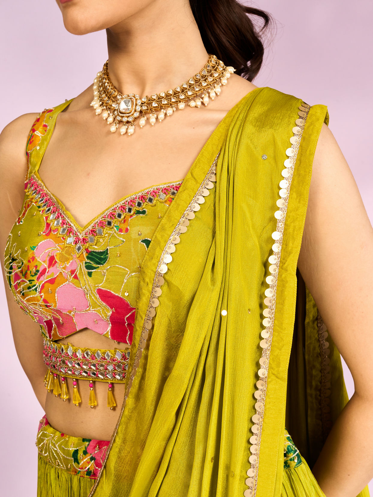Mohey Women Gorgeous Lush Green Lehenga