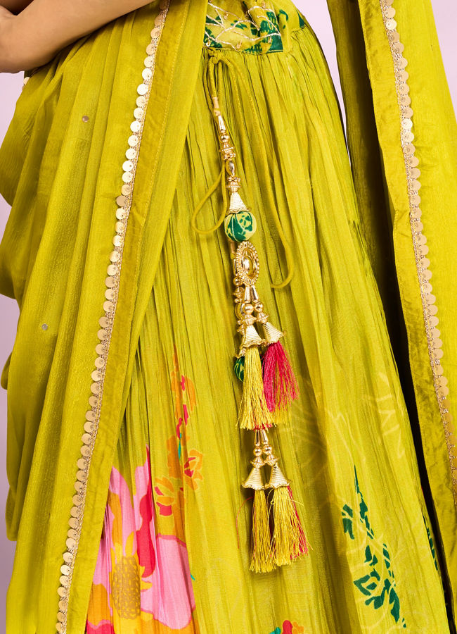 Mohey Women Gorgeous Lush Green Lehenga