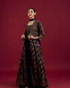 Mohey Women Wine Delight Chiffon Lehenga image number 2