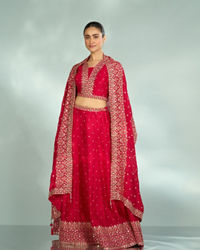 Mohey Women Rosy Rapture Art Silk Lehenga