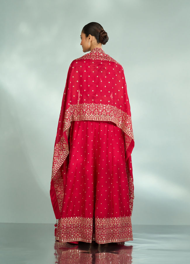 Mohey Women Rosy Rapture Art Silk Lehenga