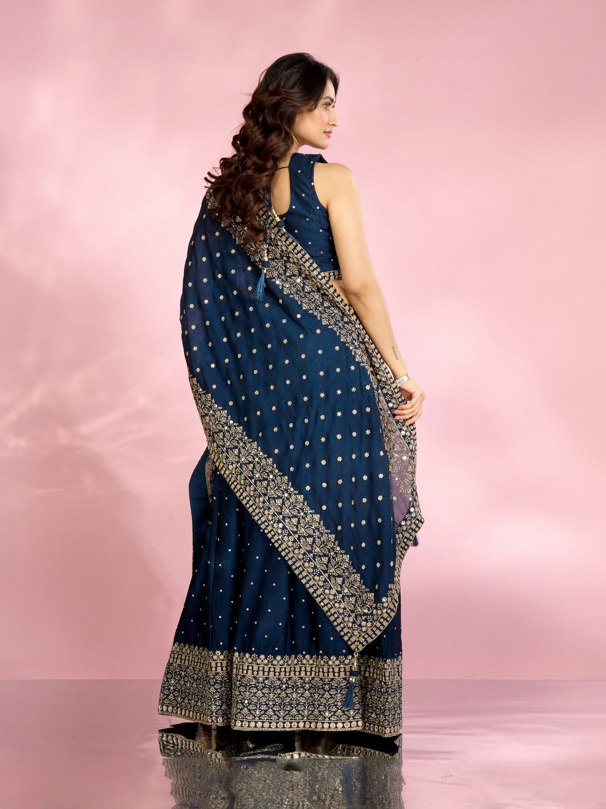 Mohey Women Blue Elegance Lehenga