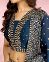 Mohey Women Blue Elegance Lehenga