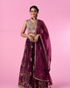 Wine Chinon Splendour Lehenga