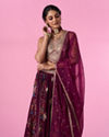 Mohey Women Wine Chinon Splendour Lehenga