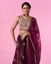 Mohey Women Wine Chinon Splendour Lehenga