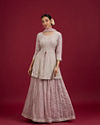 Royal Purple Georgette Lehenga