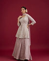 Mohey Women Royal Purple Georgette Lehenga