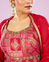 Mohey Women Regal Red Lehenga Ensemble